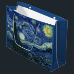 Grand Sac Cadeau Starry Night Vincent van Gogh Art Peinture<br><div class="desc">Vincent van Gogh (Néerlandais, 1853 - 1890) Starry Night, 1889, Huile sur toile Non encadré : 73 × 92 cm (28, 7 × 36, 2 po) Ce tableau représente la vue depuis la fenêtre est de la chambre d'asile de Van Gogh à Saint-Rémy-de-Provence, il ajoute un village aménagé. Il est...</div>