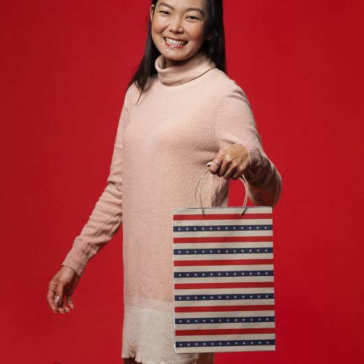 Grand Sac Cadeau Stars Stripes Art