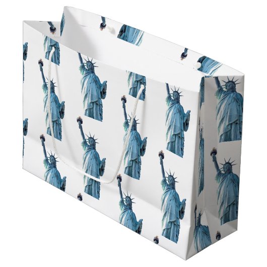 Grand Sac Cadeau Statue de la liberté (Devant Angle)