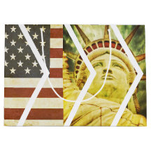 Statue vintage de drapeau des Etats-Unis des