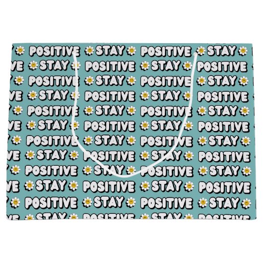 Grand Sac Cadeau Stay Positive (Devant)