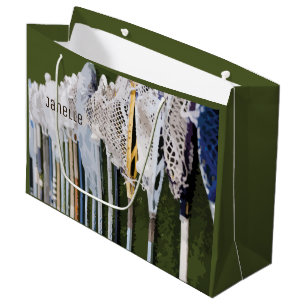 Grand Sac Cadeau Sticks de crosse d'aquarelle