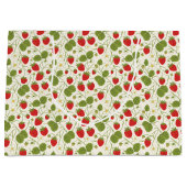 Grand Sac Cadeau Strawberry Blossoms and Berries Pattern (Devant)