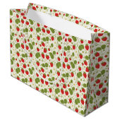 Grand Sac Cadeau Strawberry Blossoms and Berries Pattern (Dos Angle)