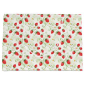 Grand Sac Cadeau Strawberry Blossoms and Berries Watercolor Style (Devant)