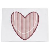 Grand Sac Cadeau Striped Heart (Devant)