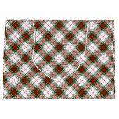 Grand Sac Cadeau Stuart / Stewart tartan blanc rouge vert plaid (Devant)