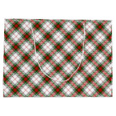 Grand Sac Cadeau Stuart / Stewart tartan blanc rouge vert plaid (Dos)