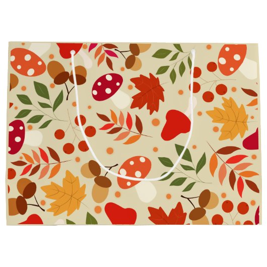 Grand Sac Cadeau style automne (Dos)