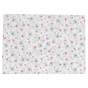 Grand Sac Cadeau Style de fleurs