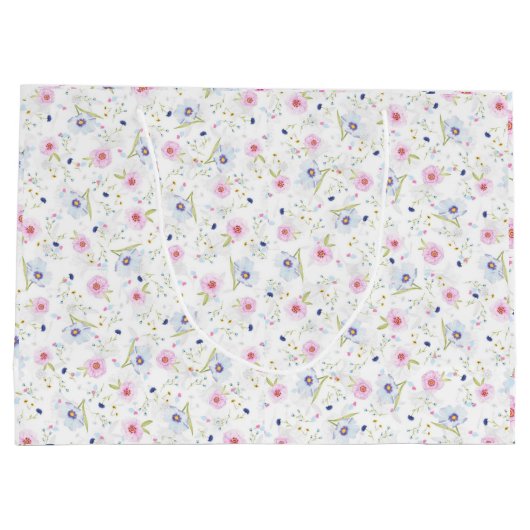 Grand Sac Cadeau Style de fleurs (Dos)