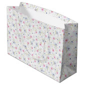 Grand Sac Cadeau Style de fleurs (Dos Angle)