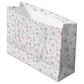 Grand Sac Cadeau Style de fleurs (Devant Angle)