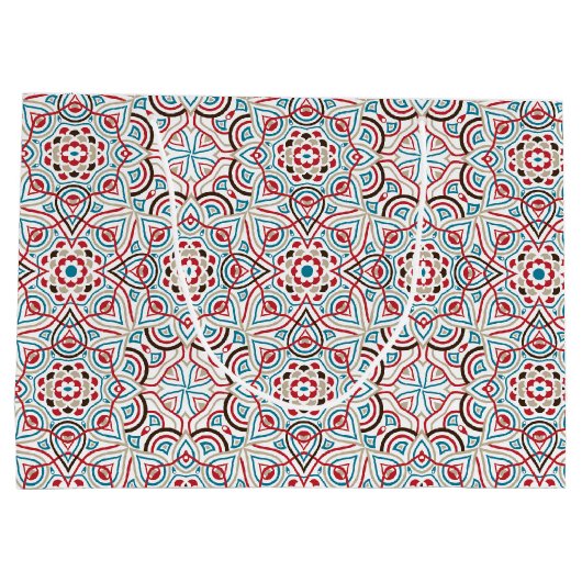 Grand Sac Cadeau Style géométrique Étincelles Mariage métallique en (Dos)