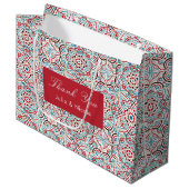 Grand Sac Cadeau Style géométrique Étincelles Mariage métallique en (Devant Angle)