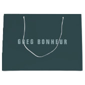 Grand Sac Cadeau Style moderne Nom de recherche | gris bleu (Devant)