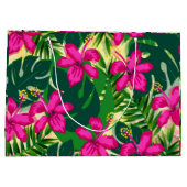 Grand Sac Cadeau Style tropical hawaïen (Dos)