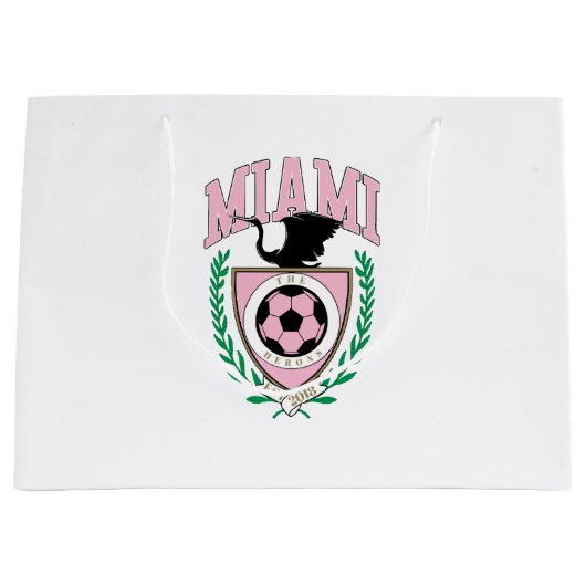 Grand Sac Cadeau Style Varsity de football de Miami (Devant)