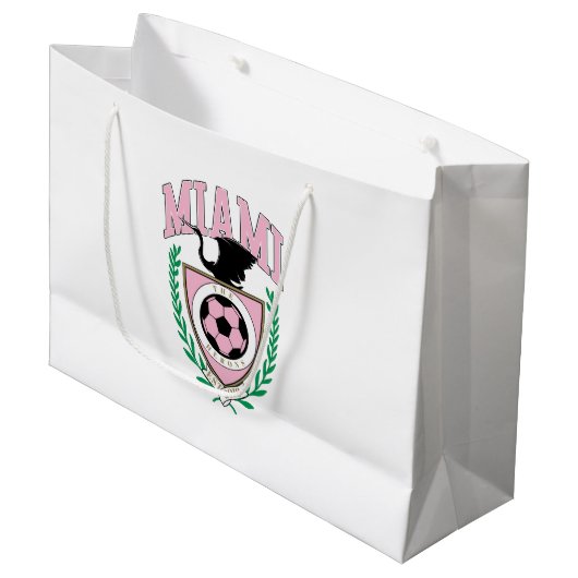 Grand Sac Cadeau Style Varsity de football de Miami (Devant Angle)
