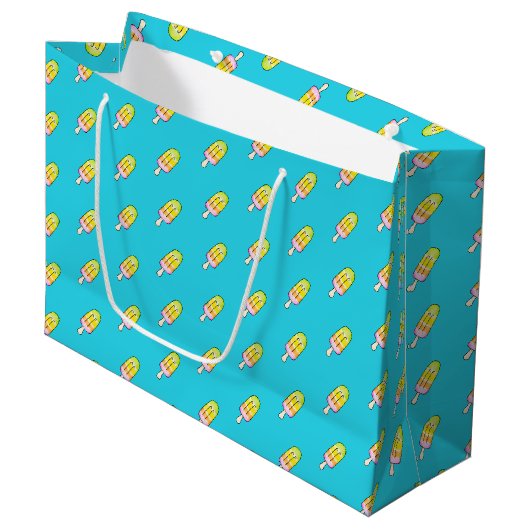 Grand Sac Cadeau Sucette glacée (Devant Angle)