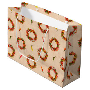 Grand Sac Cadeau Sud-Ouest du Chili Ristra Wreaths partout sur Moti