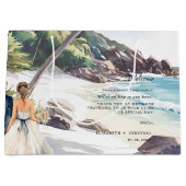 Grand Sac Cadeau Summer Beach Destination Mariage bienvenue (Devant)