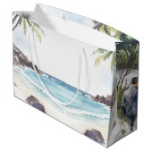 Grand Sac Cadeau Summer Beach Destination Mariage bienvenue (Dos Angle)