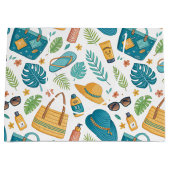 Grand Sac Cadeau Summer Beach Essentials Pattern (1) (Devant)