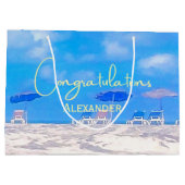 Grand Sac Cadeau Summer Beach Retirement Party (Dos)