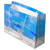 Grand Sac Cadeau Summer Beach Retirement Party (Devant Angle)