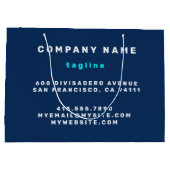 Grand Sac Cadeau Summer Popular Navy Blue Boat Stripes Collection (Dos)