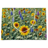 Grand Sac Cadeau Sunflower and Wildflower Field (Devant)