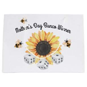 Grand Sac Cadeau Sunflower Bees Floral Dice Bunco