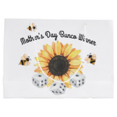Grand Sac Cadeau Sunflower Bees Floral Dice Bunco (Dos)
