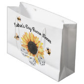 Grand Sac Cadeau Sunflower Bees Floral Dice Bunco (Devant Angle)
