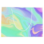 Grand Sac Cadeau Super Retro Tie Dye Pastel Marble Swirl (Dos)