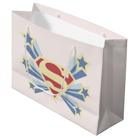 Grand Sac Cadeau Supergirl Stars S-Shield (Devant Angle)