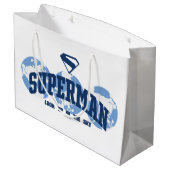 Grand Sac Cadeau Superman à travers le monde (Dos Angle)