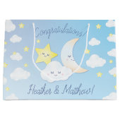 Grand Sac Cadeau Sur la Lune et les étoiles (Devant)