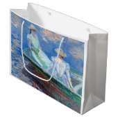 Grand Sac Cadeau Sur le bateau, Monet (Devant Angle)