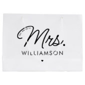 Grand Sac Cadeau Sur Mesure, Mme Est. Script élégant moderne nouvel (Dos)