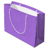 Grand Sac Cadeau Surface violette texturée avec motif tourbillonnan (Dos Angle)