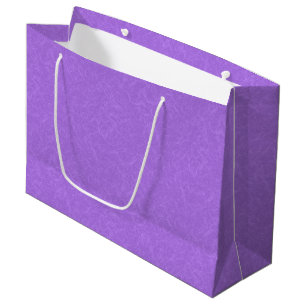 Grand Sac Cadeau Surface violette texturée avec motif tourbillonnan