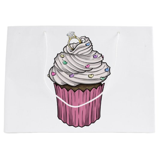 Grand Sac Cadeau Sweet Proposition Cupcake (Devant)