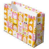 Grand Sac Cadeau Sweet Spring Easter Patchwork  (Devant Angle)
