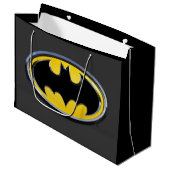 Grand Sac Cadeau Symbole Batman | Logo Classique (Devant Angle)