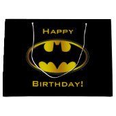 Grand Sac Cadeau Symbole Batman | Logo Dégradé Ovale (Devant)