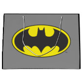 Grand Sac Cadeau Symbole Batman | Logo ovale Bat (Devant)