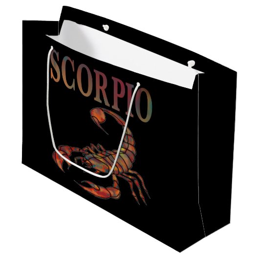 Grand Sac Cadeau SYMBOLE Zodiaque Scorpio (Devant Angle)