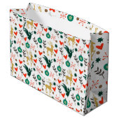 Grand Sac Cadeau Symboles de Noël motif (Dos Angle)
